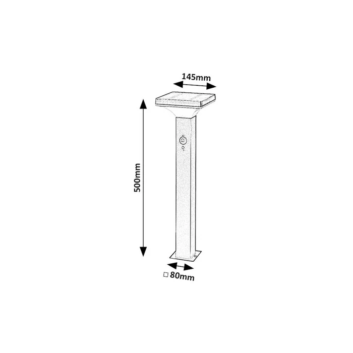 Rábalux Geleen LED kültéri napelemes lámpa 4W 400lm 3000K fekete IP44 77045