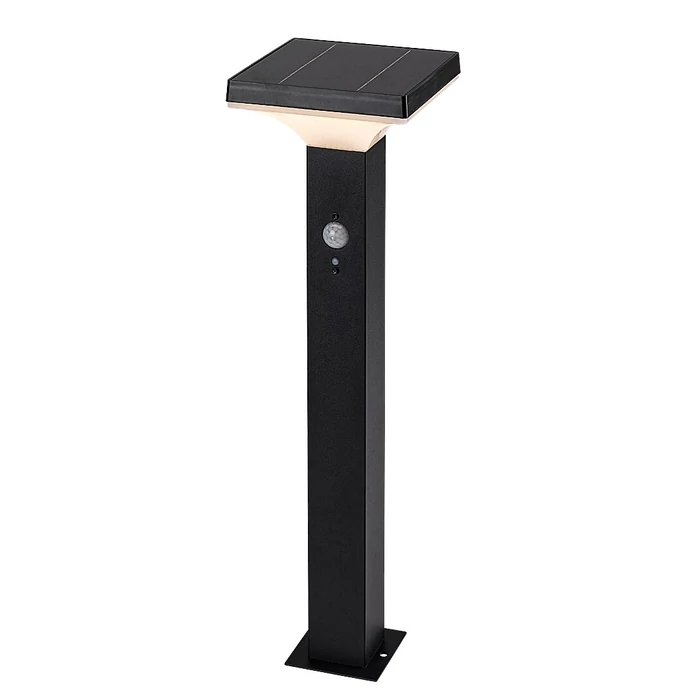 Rábalux Geleen LED kültéri napelemes lámpa 4W 400lm 3000K fekete IP44 77045