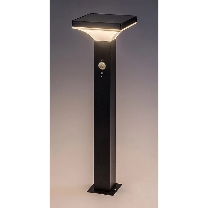 Rábalux Geleen LED kültéri napelemes lámpa 4W 400lm 3000K fekete IP44 77045