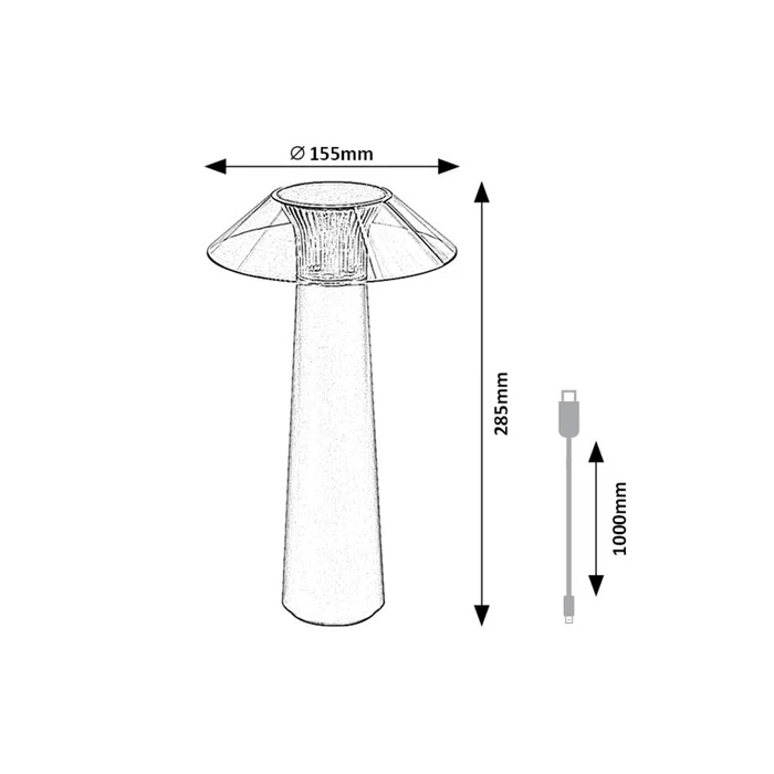 Rábalux Assen LED kültéri dekor lámpa 5W 40lm 3000K fekete IP44 77062