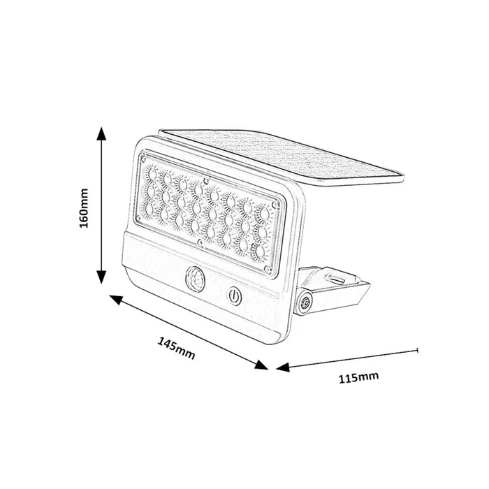 Rábalux Flaxton LED kültéri napelemes lámpa 7W 700lm 4000K fehér IP54 77090