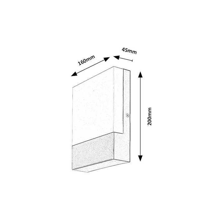Rábalux Gimone LED kültéri fali lámpa 10W 570lm 4000K fekete IP44 77097