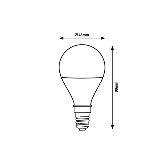 Rábalux LED izzó kisgömb E14 G45 5W 450lm RGB 79003