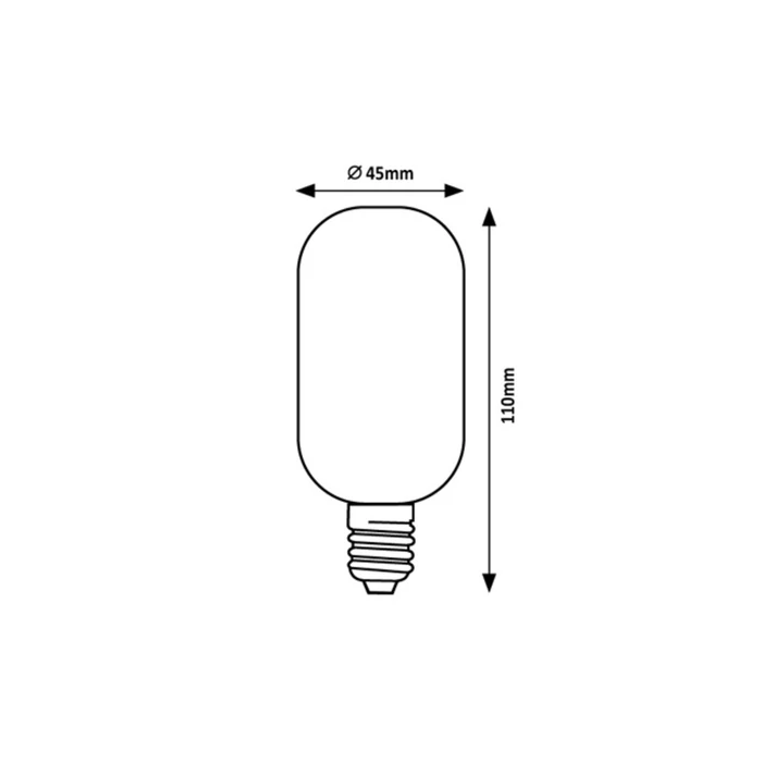 Rábalux LED izzó filament E27 T45 4W 250lm 4000K természetes fehér átlátszó 79006