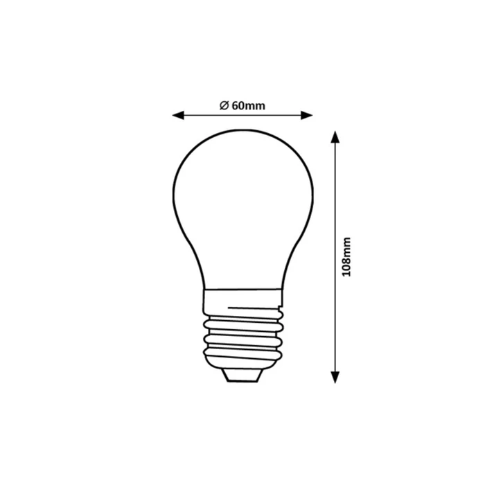 Rábalux LED izzó filament E27 A60 8W 1050lm 2700K meleg fehér 79042