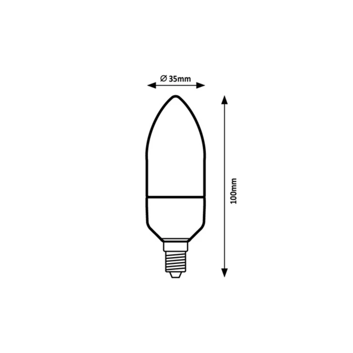 Rábalux LED izzó gyertya E14 C37 5W 470lm 3000K meleg fehér 79056