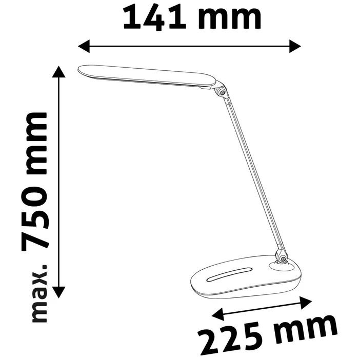 Avide Dimmelhető LED asztali lámpa érintésvezérelt fekete 10W ABLDL-FTD-10W-BL