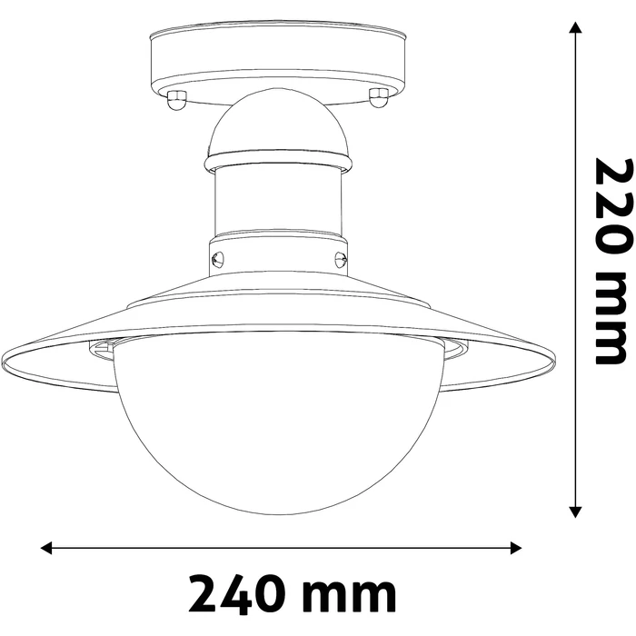 Avide kültéri mennyezeti lámpa fekete IP44 Imperial AOLCE27-IMP-B