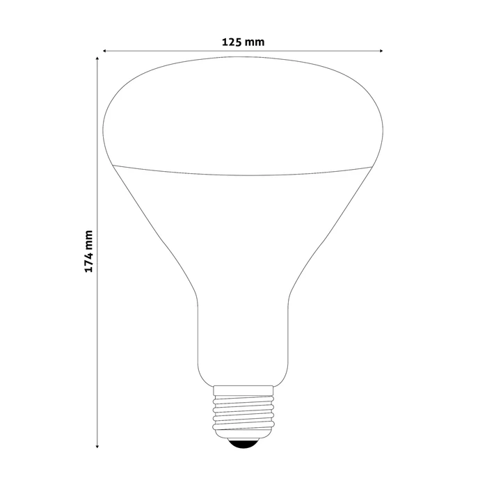 Avide R125 infra izzó E27 100W rubin ASIR27-100W-R