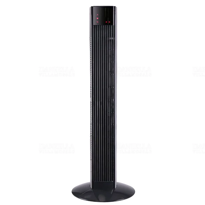 STILO Oszlopventilátor 50W 220-240V, 91cm magas távirányítóval 3 fokozatú oszcilláló funkció időzítő funkció LCD kijelző 1,6m vezetékkel, fekete STI1689