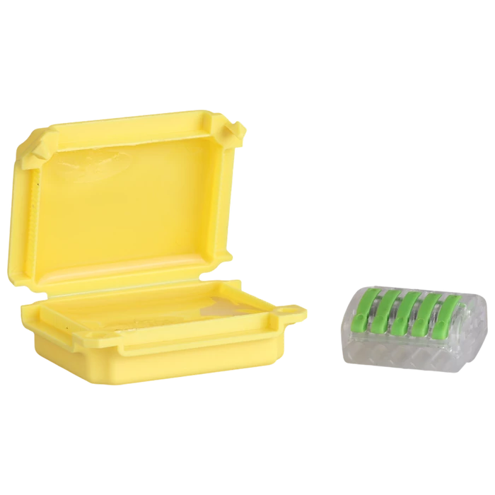 Tracon vízálló műanyag doboz vezeték összekötőhöz 53x39x24mm sárga IPX8 BOXW3