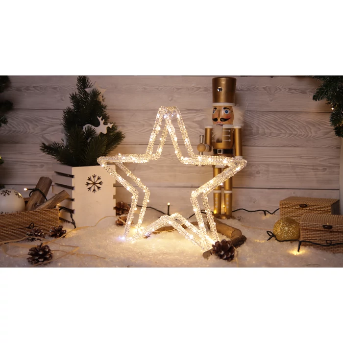 Tracon LED karácsonyi sziporkázó csillag meleg fehér CHRS80WW