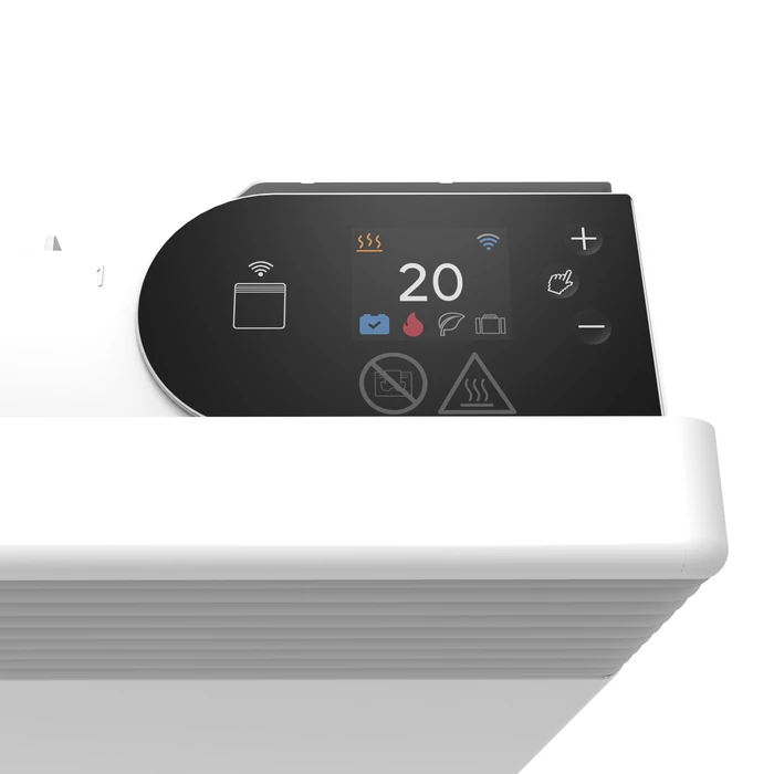 Noirot E179118 Spot WIFI 2500 BL konvektor fűtőtest, 2500 W, alumínium fűtőelem, falra szerelhető vagy szabadon álló, napi és heti programozás, applikációval vezérelhető E179118