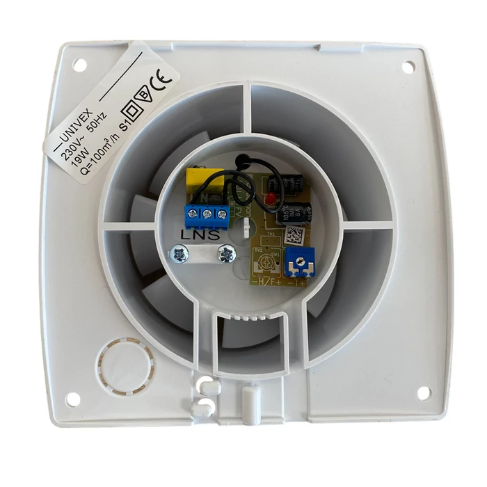 Fürdőszoba fekete axiális elszívó ventilátor 19W 100m3/h 100mm EOL 100B ONYX