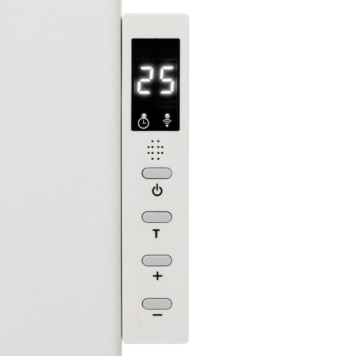 HOME FKIR450 hordozható/fali infrasugárzó fűtőtest, 450 W, Wifi, digitális termosztát, gyerekzár, LED kijelző, távirányító FKIR450