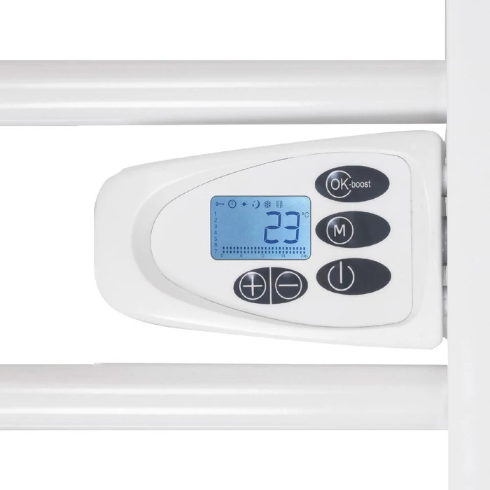 Home FKTW 501 fali elektromos törölközőszárító, 500W, LCD, fehér FKTW 501