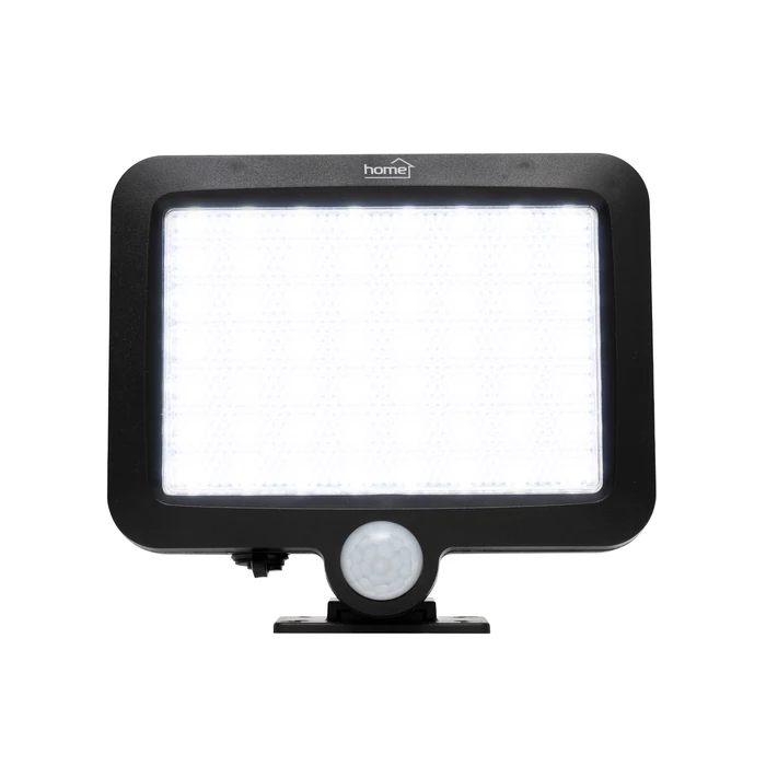 Home FLP250SOLAR napelemes LED reflektor, 250 lm, PIR mozgásérzékelő, 120° 5m, 56 db hidegfehér SMD LED, energiatakarékos, műanyag, IP44 FLP250SOLAR