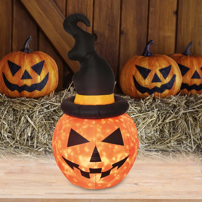 Somogyi felfújható halloween tök 180 cm belső LED projektorral KD 180 T