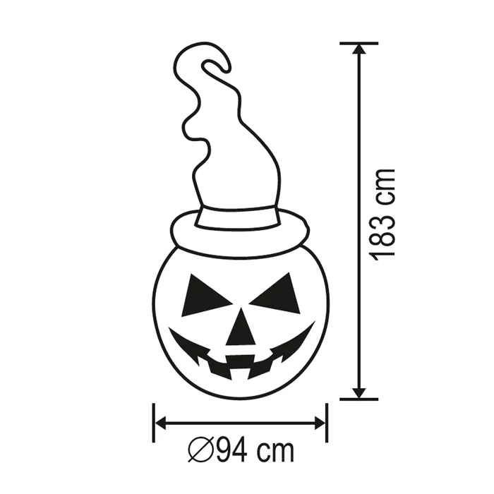 Somogyi felfújható halloween tök 180 cm belső LED projektorral KD 180 T