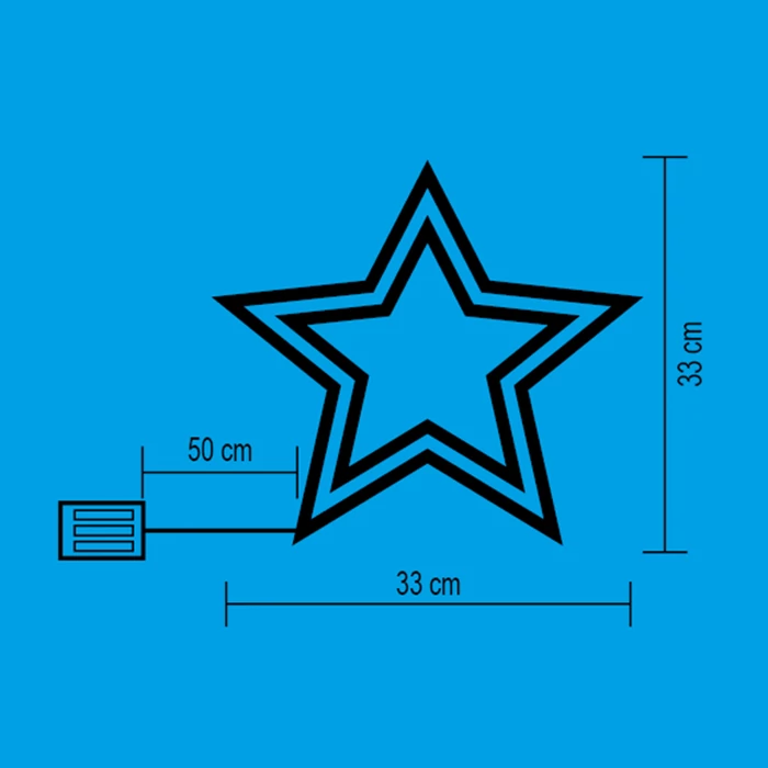 Somogyi LED-es ablakdísz csillag elemes meleg fehér KID 503 B/WW