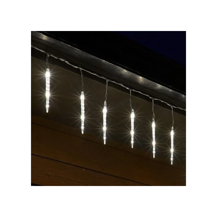 HOME KJL288 jégcsap fényfüzér, 3,5m hosszú, 288db hidegfehér SMD LED, 8db jégcsap/36db LED, hálózati adapter, kül- és beltéri kivitelKJL288