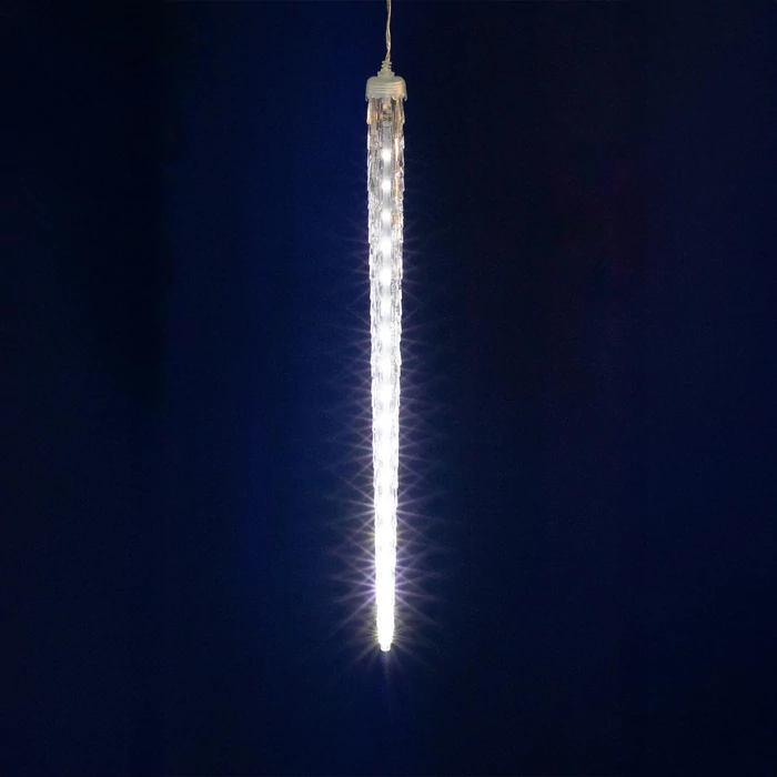 HOME KJL288 jégcsap fényfüzér, 3,5m hosszú, 288db hidegfehér SMD LED, 8db jégcsap/36db LED, hálózati adapter, kül- és beltéri kivitelKJL288