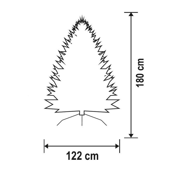 Somogyi műfenyő h180 cm d122 cm KMF 4/180