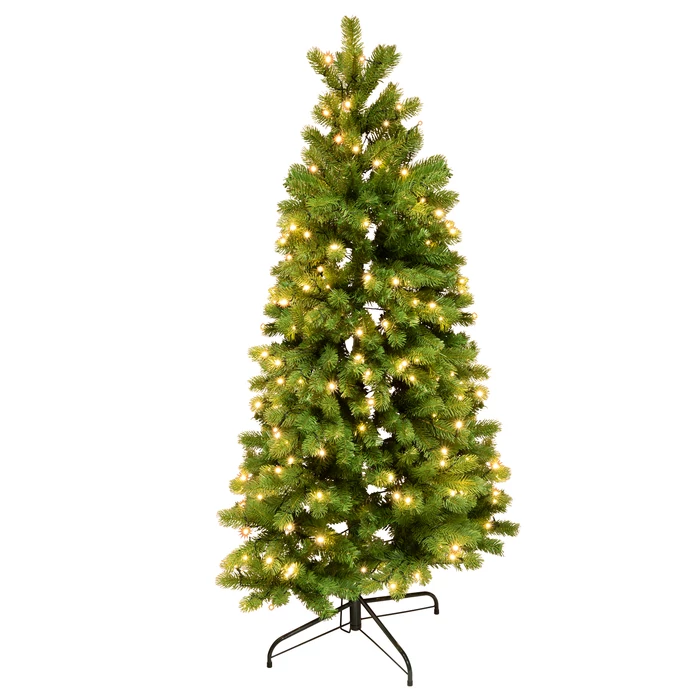 Somogyi műfenyő fél-fa beépített LED világítással 150 cm magas KMF 7/150