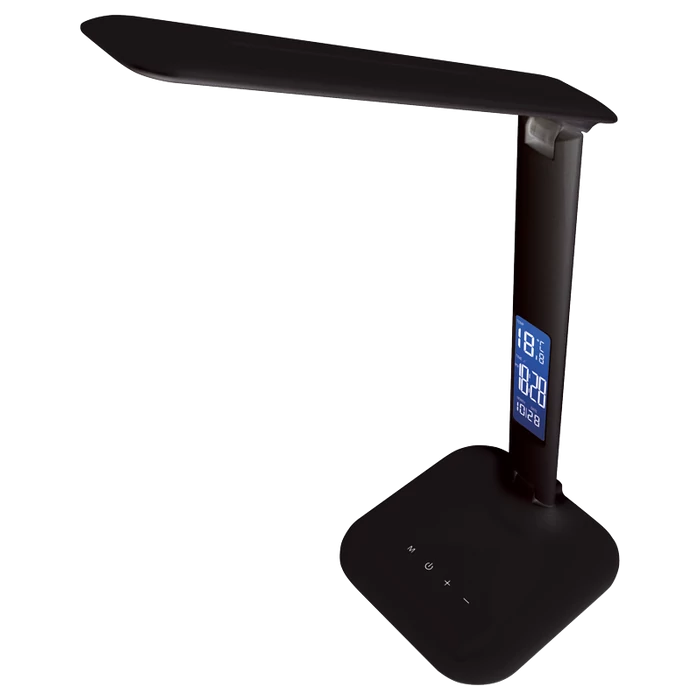 Tracon LED asztali lámpa, szab. fényerő és színhőmérséklet, LCD kijelző 4W, 2700-6000K LALD4WB