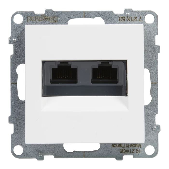 Legrand Suno fehér 2xRJ45 UTP Cat.5E csatlakozóaljzat, keret nélkül 721151