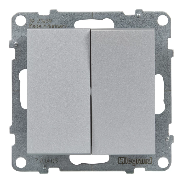 Legrand Suno 105 csillárkapcsoló 10AX, keret nélkül aluminium 721305