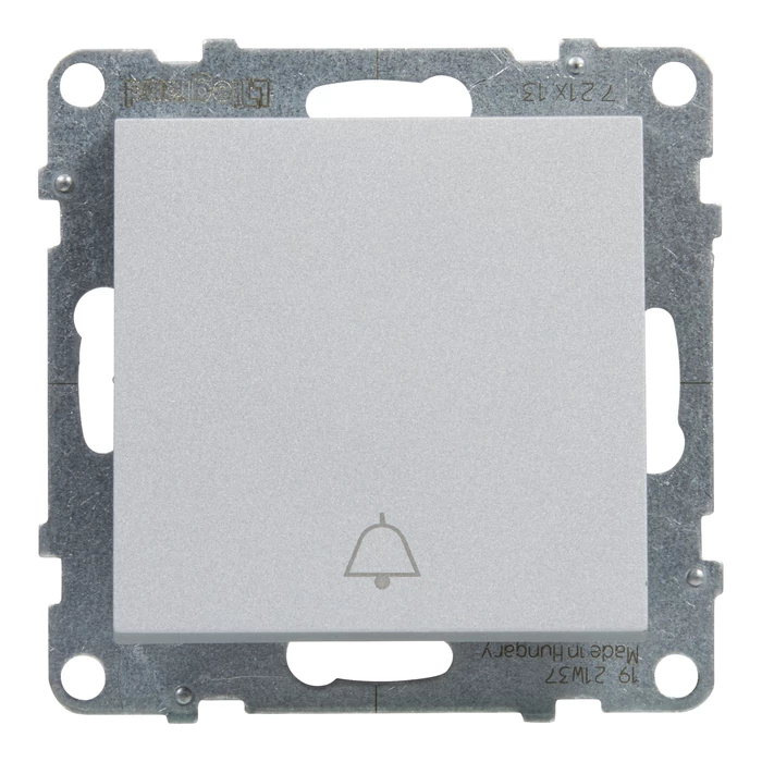 Legrand Suno 101N C egypólusú nyomó csengőjellel kapcsoló keret nélkül 10AX, aluminium 721313