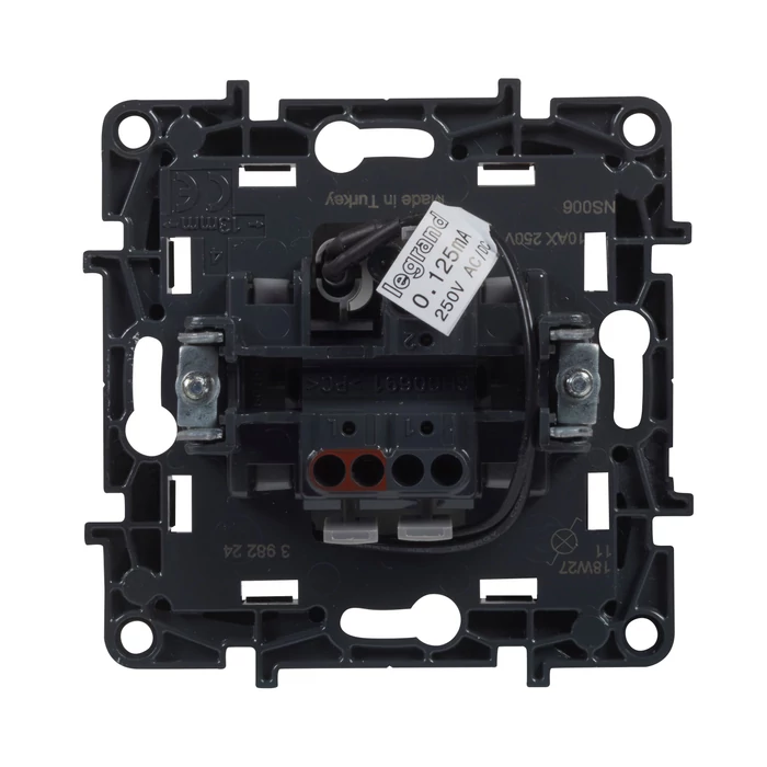 Legrand Niloé Step 106 váltókapcsoló jelzőfénnyel alumínium 10AX 863316