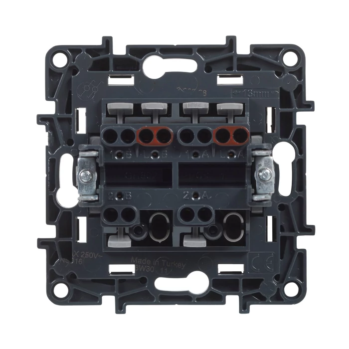 Legrand Niloé Step 106+6 kettős váltókapcsoló fekete 10AX 863508