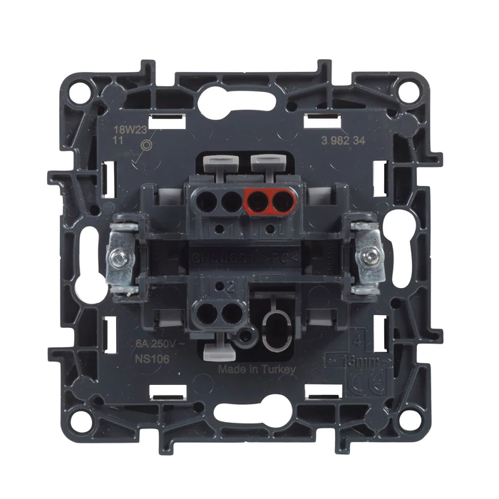 Legrand Niloé Step 101N egypólusú nyomó 6A fekete 863509