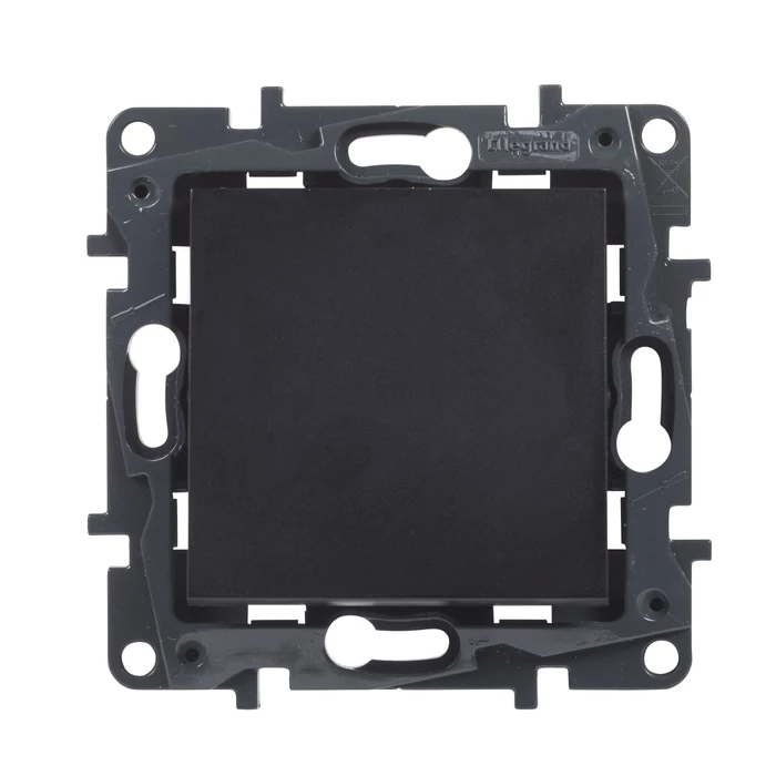 Legrand Niloé Step 101N egypólusú nyomó 6A fekete 863509