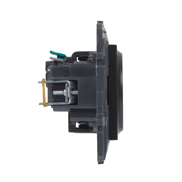 Legrand Niloé Step dugalj 2P+F csatlakozóaljzat (rugós) gyermekvédelemmel fekete 863520
