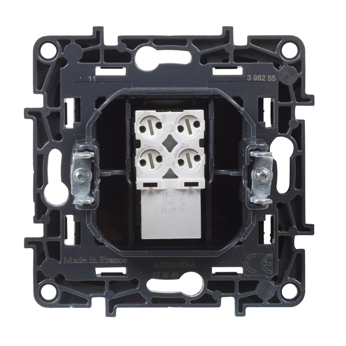 Legrand Niloé Step 1xRJ11 csatlakozóaljzat fekete 863555