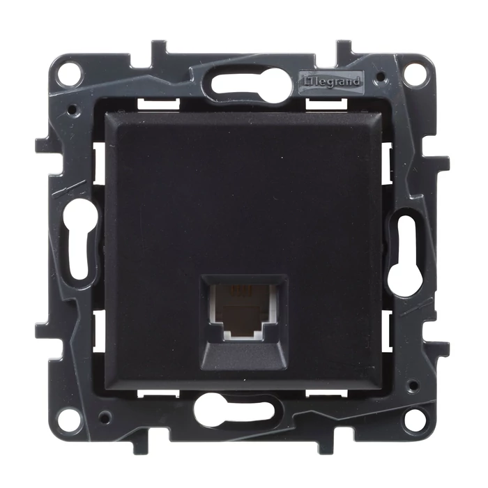 Legrand Niloé Step 1xRJ11 csatlakozóaljzat fekete 863555