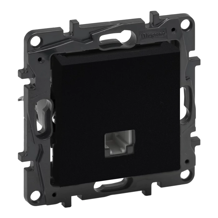 Legrand Niloé Step 1xRJ11 csatlakozóaljzat fekete 863555