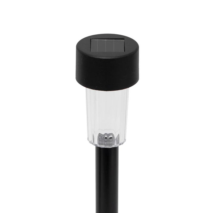 Home MX842 napelemes kerti lámpa, 1 db melegfehér LED, akkumulátor, fekete műanyag, 24db-os szett MX842