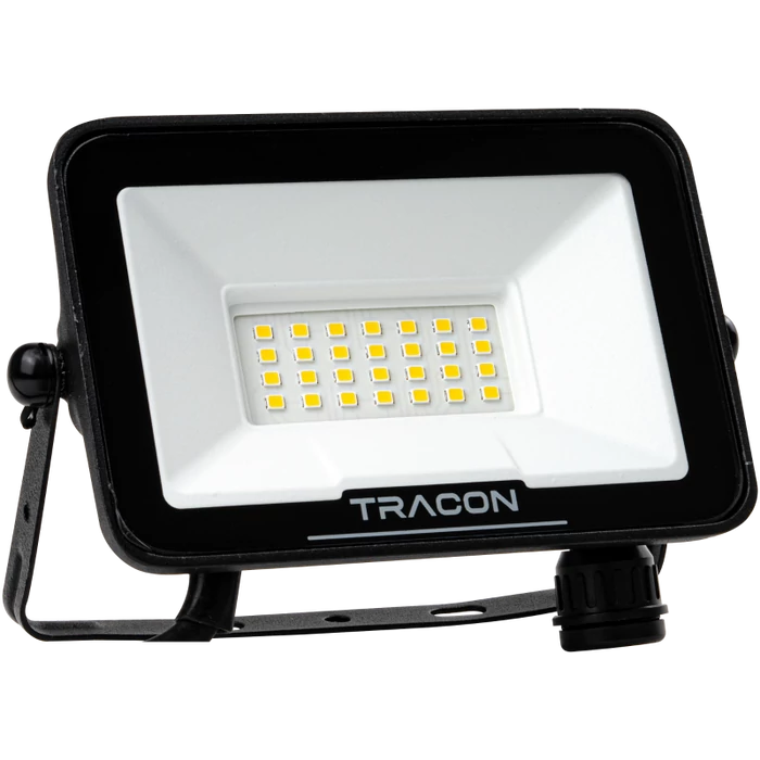 Tracon LED 20W, 4000K, 2000lm, fényvető reflektor SAMSUNG chippel,mozgásérzékelő csatlakozóval IP54, RSMDSU20W