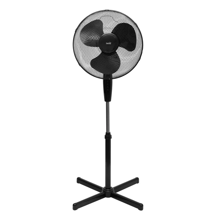 Home SF40BK állóventilátor, 45 W, 40cm-es lapátátmérő, 3 sebességfokozat, oszcillálás, állítható fejdőlésszög, fekete színű SF40BK