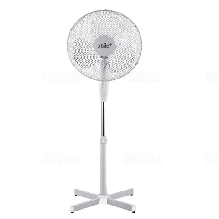 STILO Ventilátor álló 16col 40cm 3 fokozatú 40W, 220-240V 600mm talp 1,2m magas 1,5m vezetékkel STI1132
