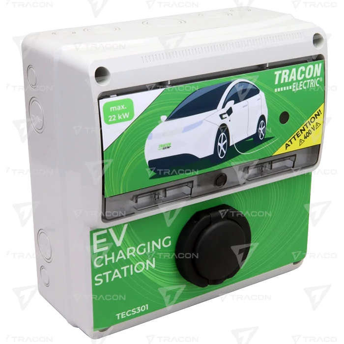 Tracon Elektromos E-AUTÓ 22kW töltőállomás védelemmel TECS301