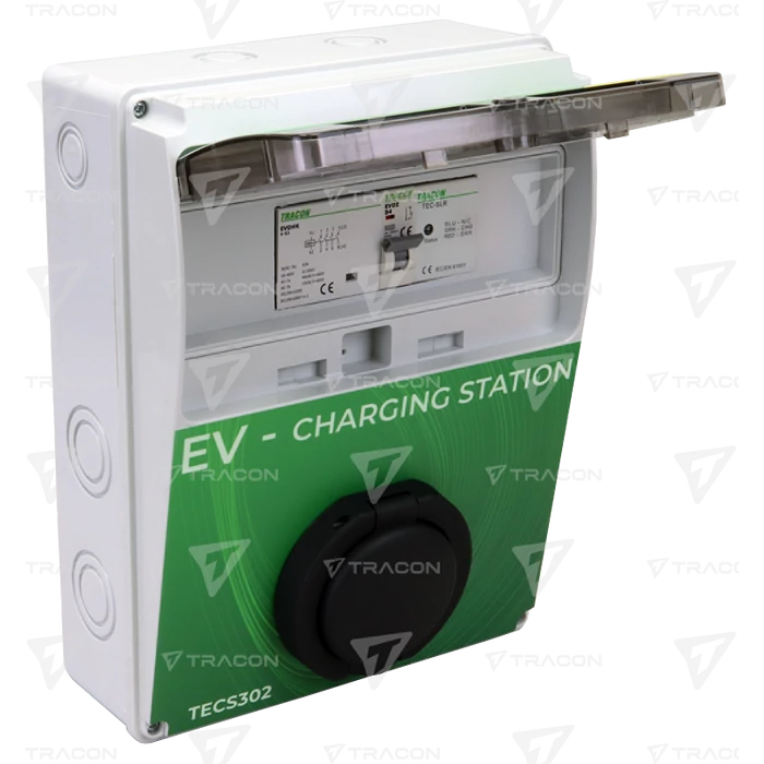 Tracon Elektromos E-AUTÓ 22kW töltőállomás védelemmel TECS302