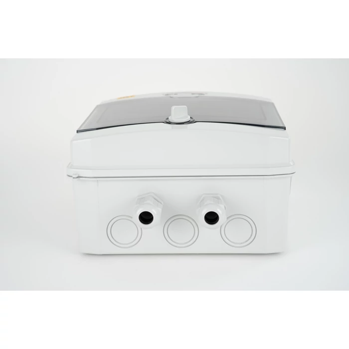 SOLAR doboz AC 1 fázis védelemmel 1500V DC IP65 200x200x120 mm, átlátszó ajtó SD-AC1F-16A-T2T3