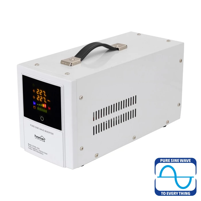 Home UPS 1000 szünetmentes táp- és feszültségstabilizátor 1000 VA látszólagos teljesítmény 140-275V bemenő hálózati feszültséghez UPS 1000