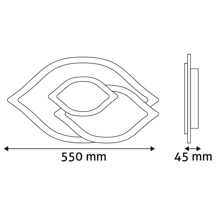 Avide Levy design mennyezeti lámpa 65W 5360lm CCT RF távirányítóval IP20 ADO3S-LEV-2.4G