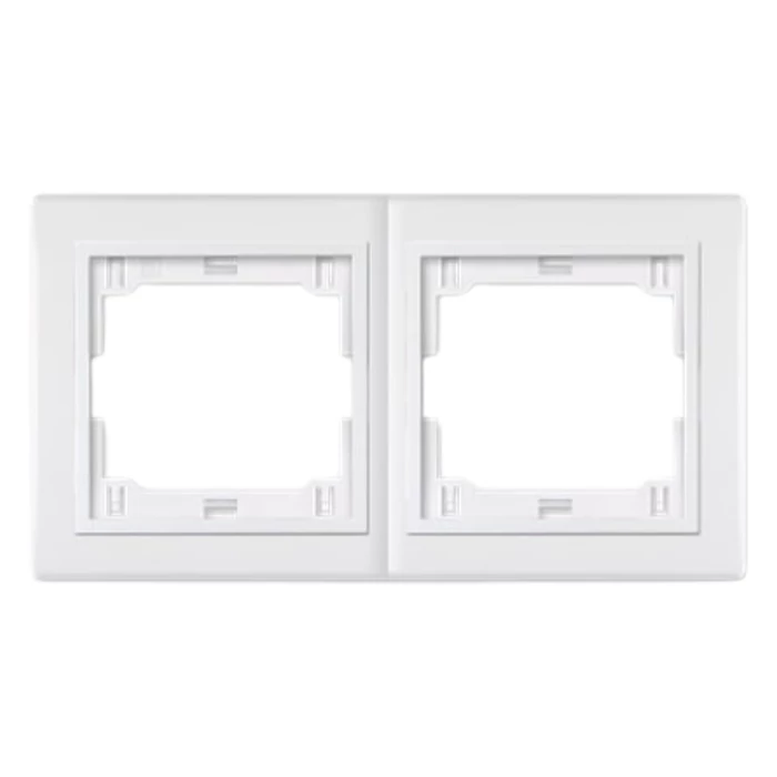 Aling-Conel PRESTIGE 2-es (kettes) keret vízszintes komplett fehér 6701.00